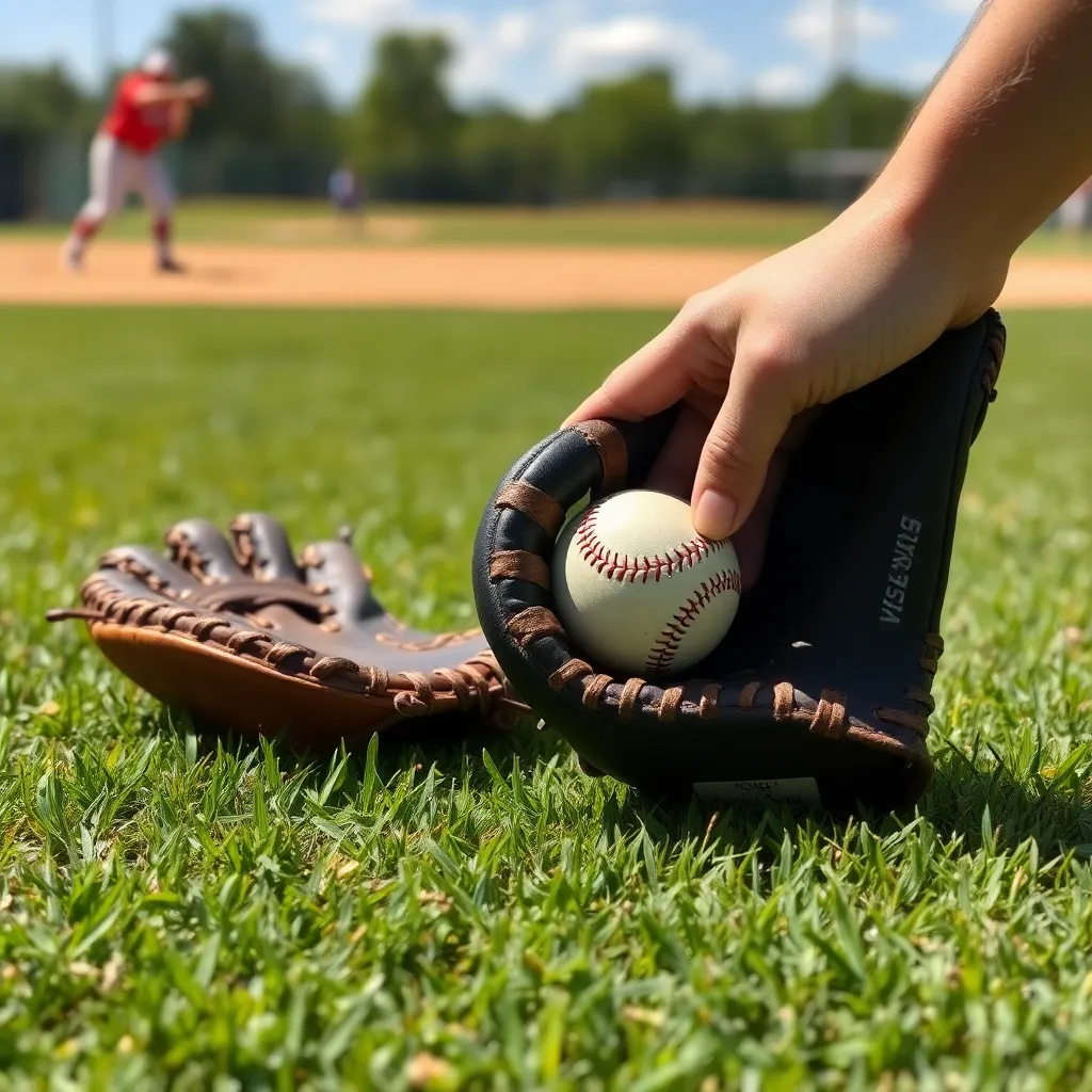 Softening baseball gloves through playing catch