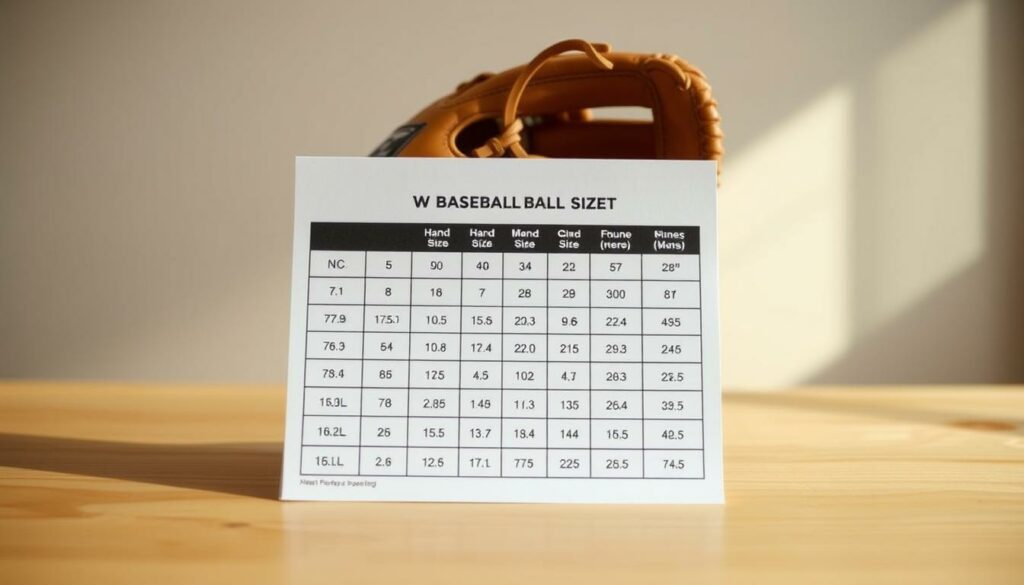 baseball glove sizing chart