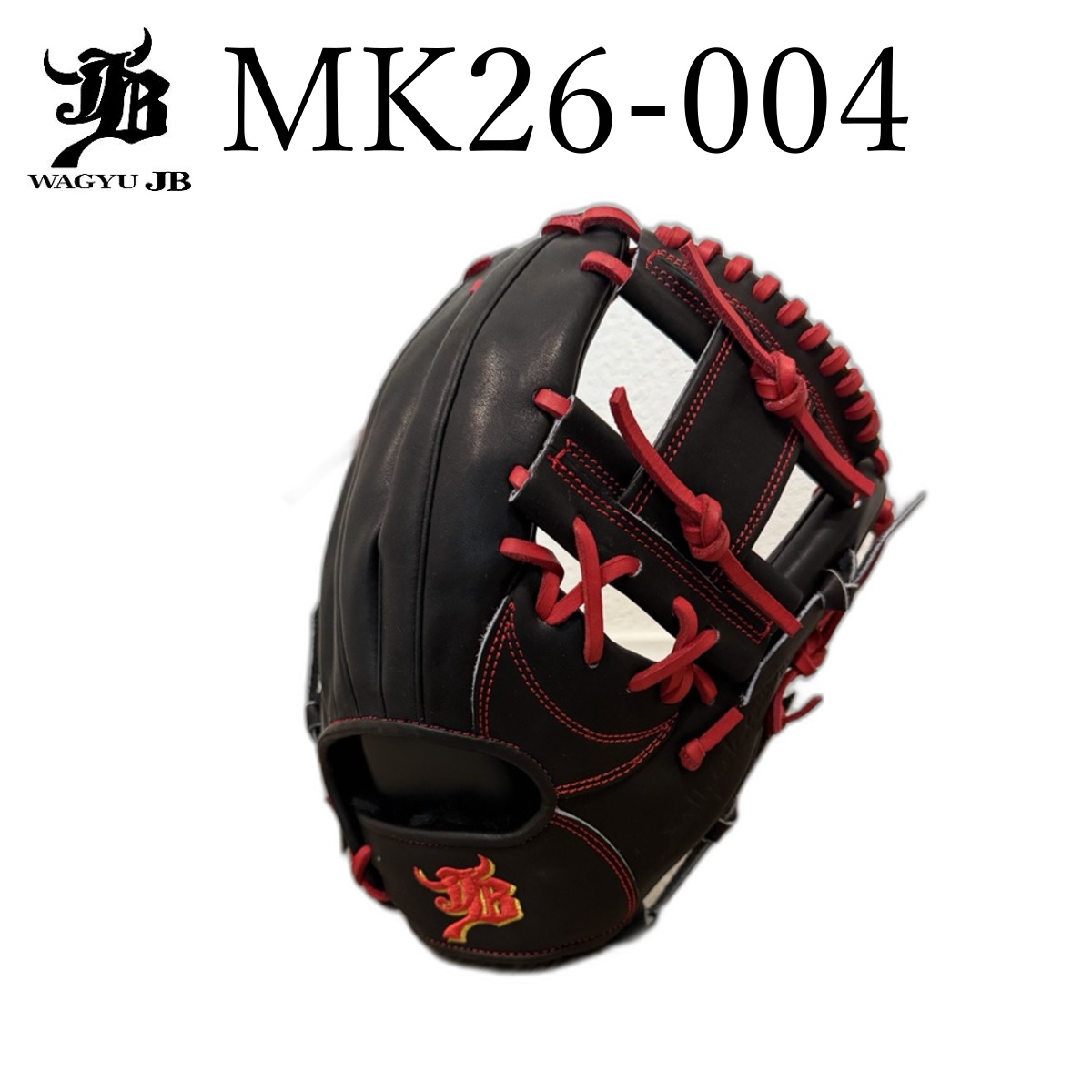 Wagyu JB Baseball Glove 11.75" - Black & Red