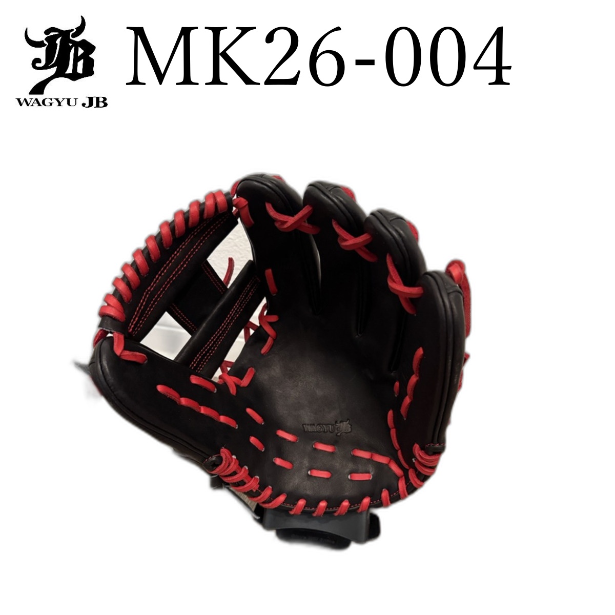 Wagyu JB Baseball Glove 11.75" - Black & Red - Image 8